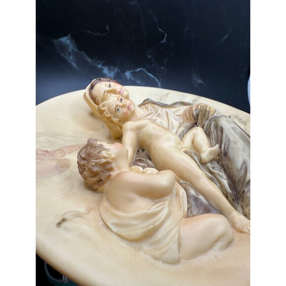 Il Dono Della Tenerezza Dante Di Volteradici 1988 Italy Alabaster Plate BA 2108 - Picture 5 of 13